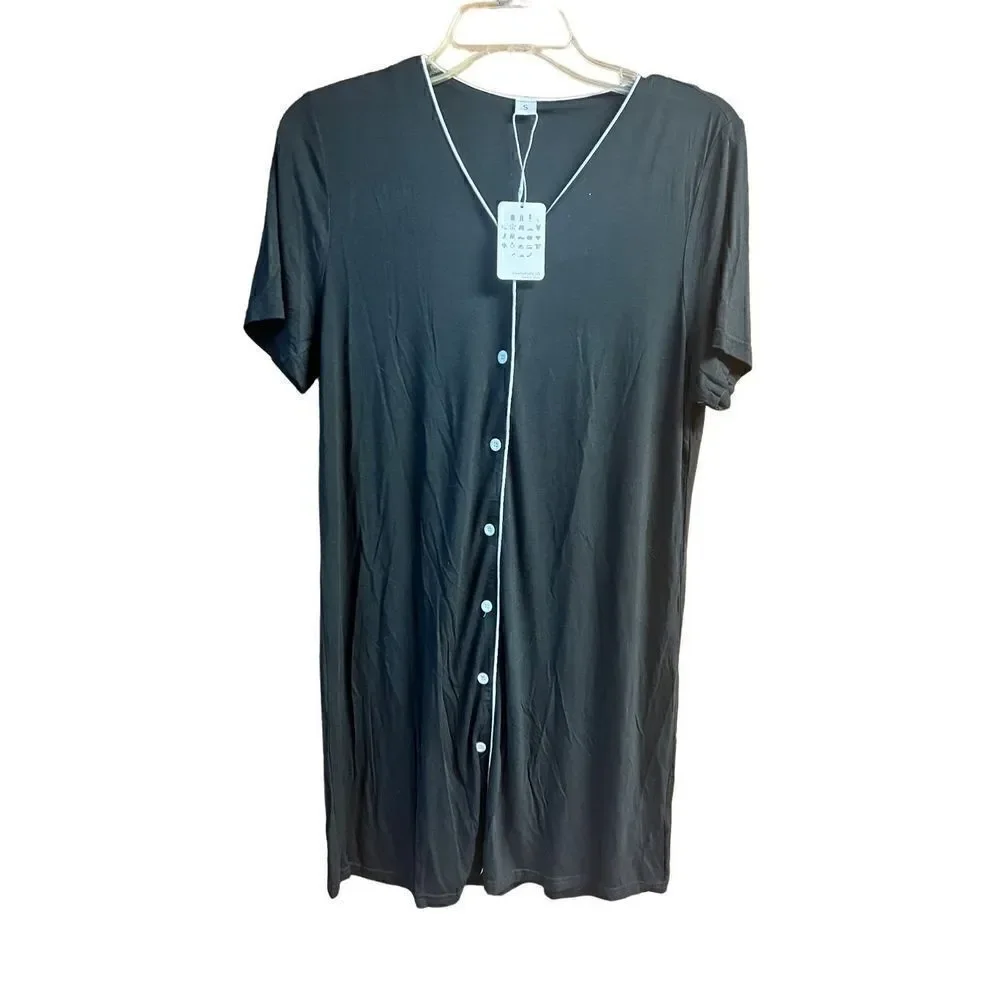🔥5/20🔥 Swomoa Button down  Nightshirt Sz S NWT